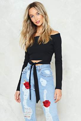 Nasty Gal Knot Havin' Any Of It Off the Shoulder Top
