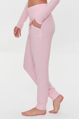 Forever 21 Women's Foldover Lounge Pants in Light Pink Large