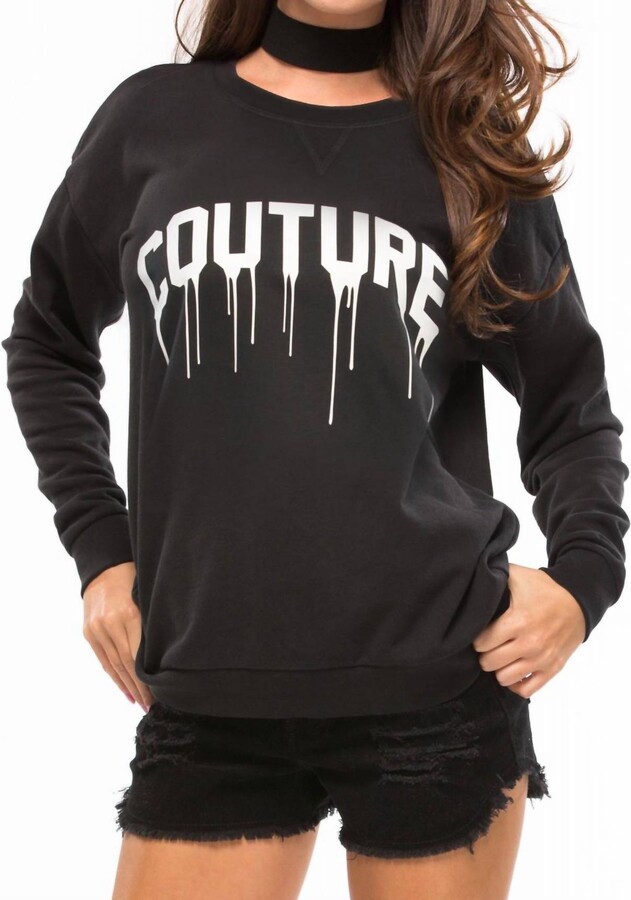 South Parade Couture Raglan Sweatshirt In Black