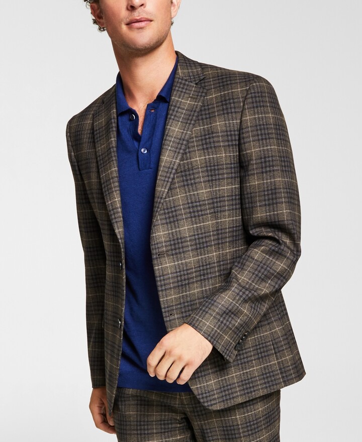 mens checkered suit jacket