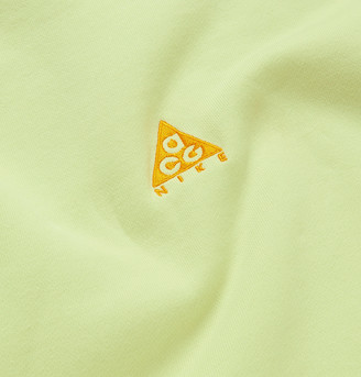 Nike Acg Nrg Logo-Embroidered Fleece-Back Cotton-Blend Jersey Hoodie
