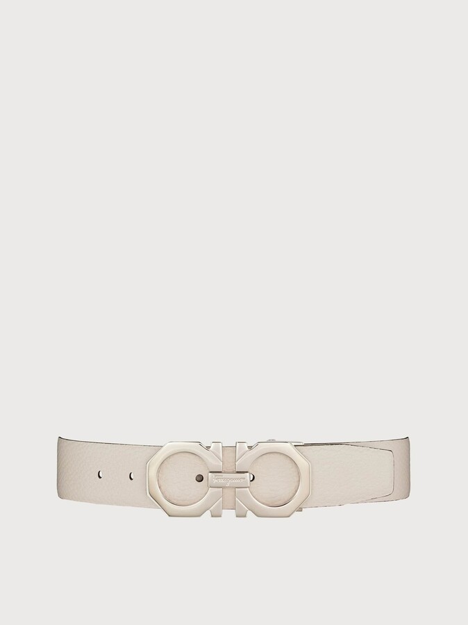 Ferragamo Men Reversible and adjustable Gancini belt White ShopStyle