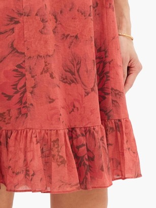 Sea Mimi Smocked Floral-print Dress - Red Print