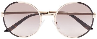 Prada Eyewear Round-Frame Gradient-Lens Sunglasses
