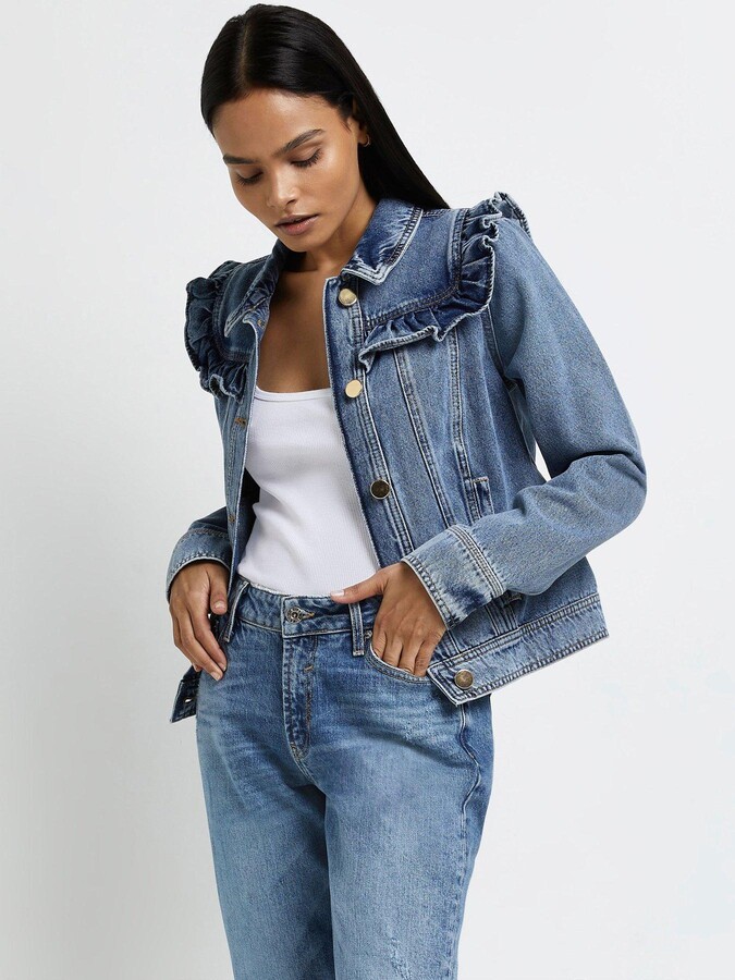 river island borg denim jacket