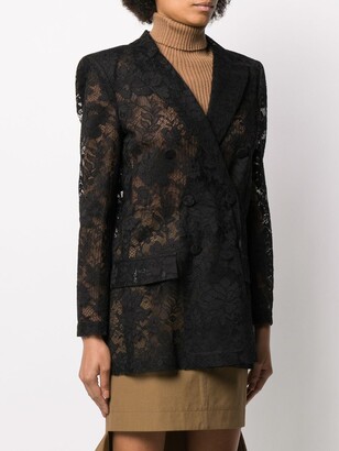 Givenchy Double-Breasted Jacket In Lace