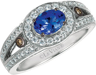 Le Vian 14ct Vanilla Gold Blueberry Tanzanite Diamond Ring