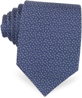 Thumbnail for your product : Saint Laurent Signature Blue Woven Silk Tie