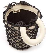Thumbnail for your product : STAUD Moreau Macrame And Leather Bucket Bag - Womens - Black Cream