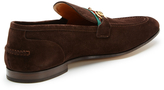 Thumbnail for your product : Gucci Web Strap Horsebit Suede Loafer