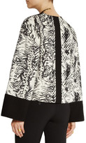 Thumbnail for your product : Ungaro Animal-print Crepe, Jersey And Satin Jacket - Snake print