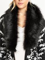 Thumbnail for your product : Definitions Faux Fur Trim Baroque Cardigan