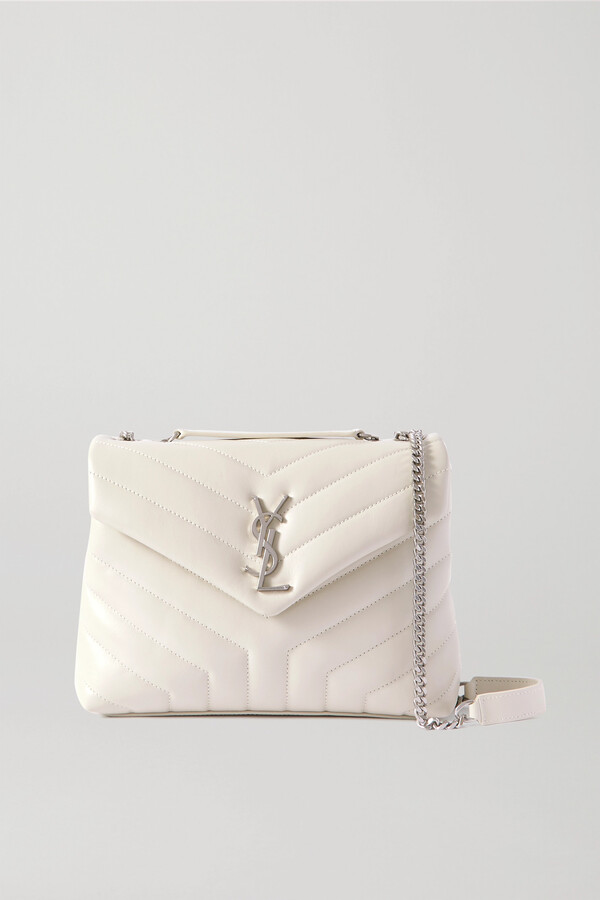 Saint Laurent Loulou Small Leather Shoulder Bag - White, £2230.00