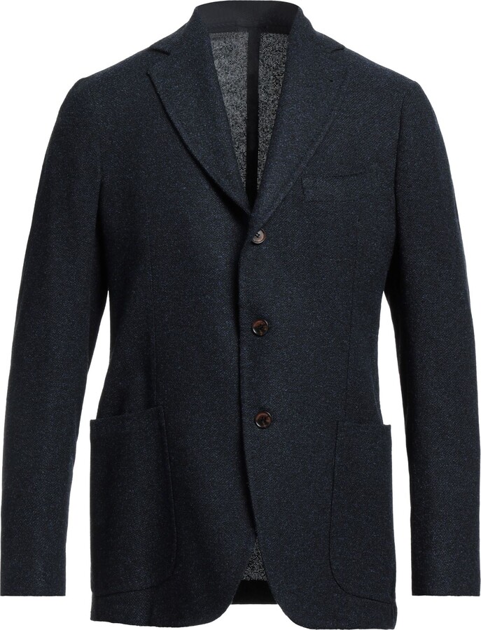 SARTORIO Suit Jacket Navy Blue - ShopStyle