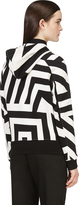 Thumbnail for your product : Gareth Pugh Black & White Graphic Stripe Hoodie