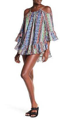 Ale By Alessandra Beach Blanket Cold Shoulder Cover-Up Dress
