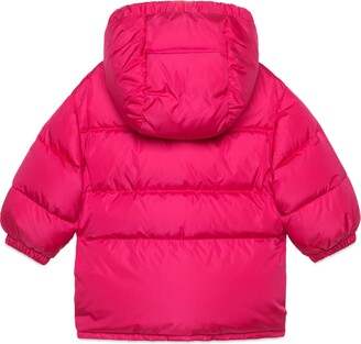 Gucci Baby nylon padded coat with Double G