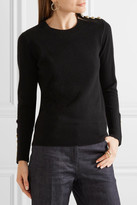 Thumbnail for your product : Burberry Button-detailed Cashmere Sweater - Black