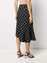Thumbnail for your product : Self-Portrait Asymmetric Check Skirt