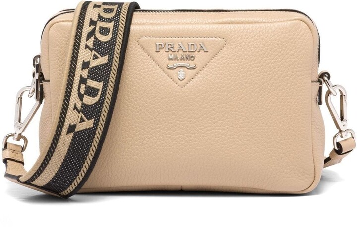 Prada Flou logo-plaque shoulder bag - ShopStyle