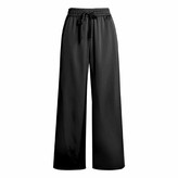 Thumbnail for your product : Whyeasy Women's Comfy Stretch Solid Color Drawstring Palazzo Wide Leg Lounge Pant(Black One size)