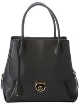 Thumbnail for your product : Ferragamo black leather structured tote bag
