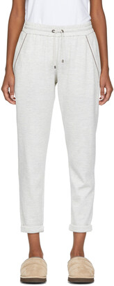 Brunello Cucinelli Grey Silk Lounge Pants