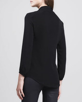 Thumbnail for your product : Theory Helona V-Neck Blouse, Black