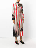 Thumbnail for your product : Loewe lace insert striped dress