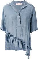 Marni - blouse asymétrique à fronces - women - Viscose - 40