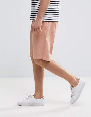 ASOS Design Slim Basketball Shorts With Elasticated Waist In Pink