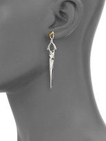 Thumbnail for your product : Bing Bang Two-Tone Dagger Drop Earrings