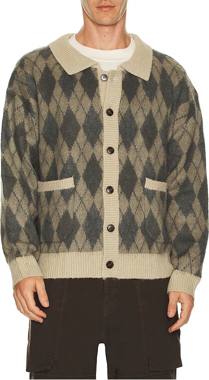 Found Wool Blend Argyle Sweater
