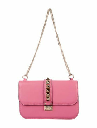 Valentino Glam Lock Shoulder Bag Pink - ShopStyle