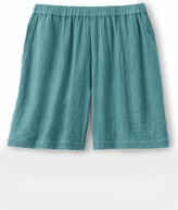 Thumbnail for your product : Coldwater Creek Women's Summer Breeze Gauze Shorts - Cerulean - Medium