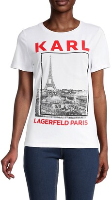 Karl Lagerfeld Paris Paris Graphic Logo T-Shir