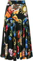 Dolce & Gabbana Floral and Telephone print midi skirt
