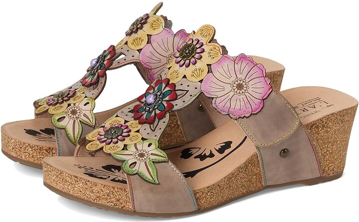 L'Artiste by Spring Step Prettypetals Women's Wedge Shoes Grey : EU 35 (US Women's 5) M, Leather