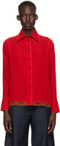 Thumbnail for your product : Eftychia Red & Brown Silk 2-In-1 Shirt