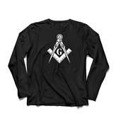 Thumbnail for your product : lepni.me Men’s T-Shirt Fraternal & Masonic Logo Freemasonry Square and Compass ( Black White)