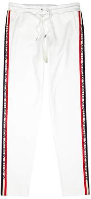 Moncler White Logo-embroidered Jogging Trousers