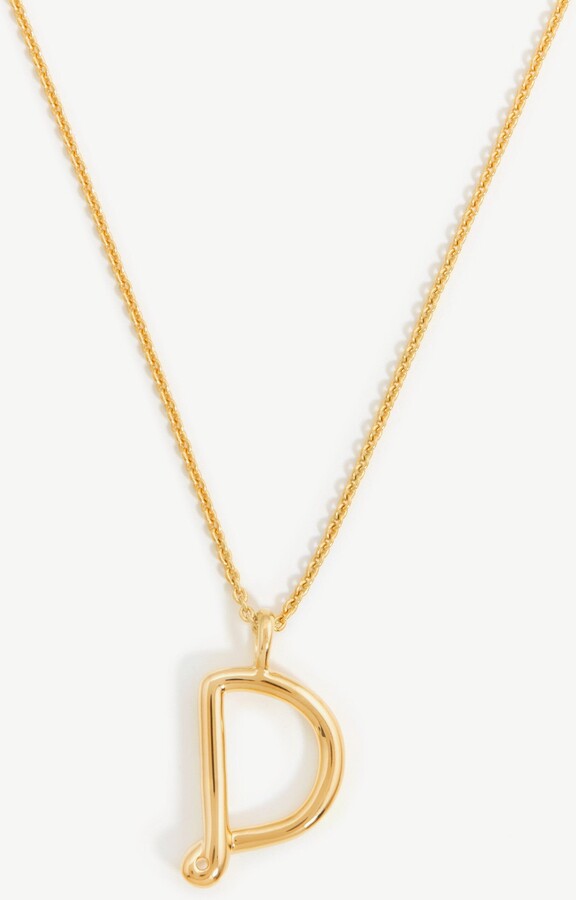 18ct Rose Gold Plated Initial Necklace | Hurleyburley