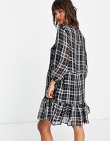 Thumbnail for your product : InWear Jeanne checked smock mini dress in black