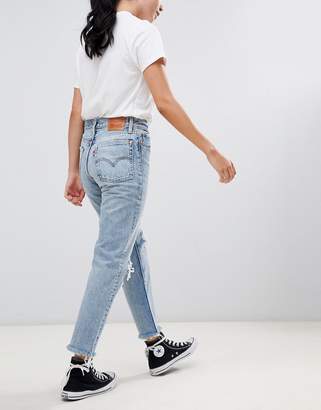 Levi's Levis Wedgie Straight Cut Ripped Knee Jeans