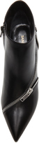Thumbnail for your product : Saint Laurent Kitten Zipper Detail Leather Booties