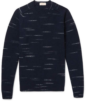 John Smedley Energy Melange Wool and Cashmere-Blend Sweater - Men - Navy