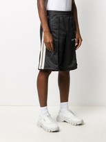 Thumbnail for your product : Palm Angels Croc-Effect Pattern Track Shorts