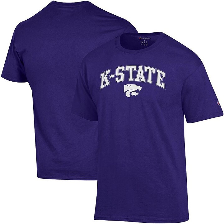 Men's Champion Purple Kansas State Wildcats Arch Over Logo T-Shirt
