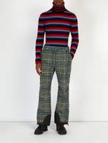 Thumbnail for your product : Moncler 3 Grenoble - Intarsia Striped Roll Neck Wool Blend Sweater - Mens - Red Stripe
