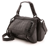 Thumbnail for your product : Golden Lane Black Crocodile Small Satchel